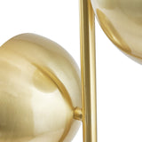 Estelle Brushed Brass Metal and White Orb Dome Table Lamp