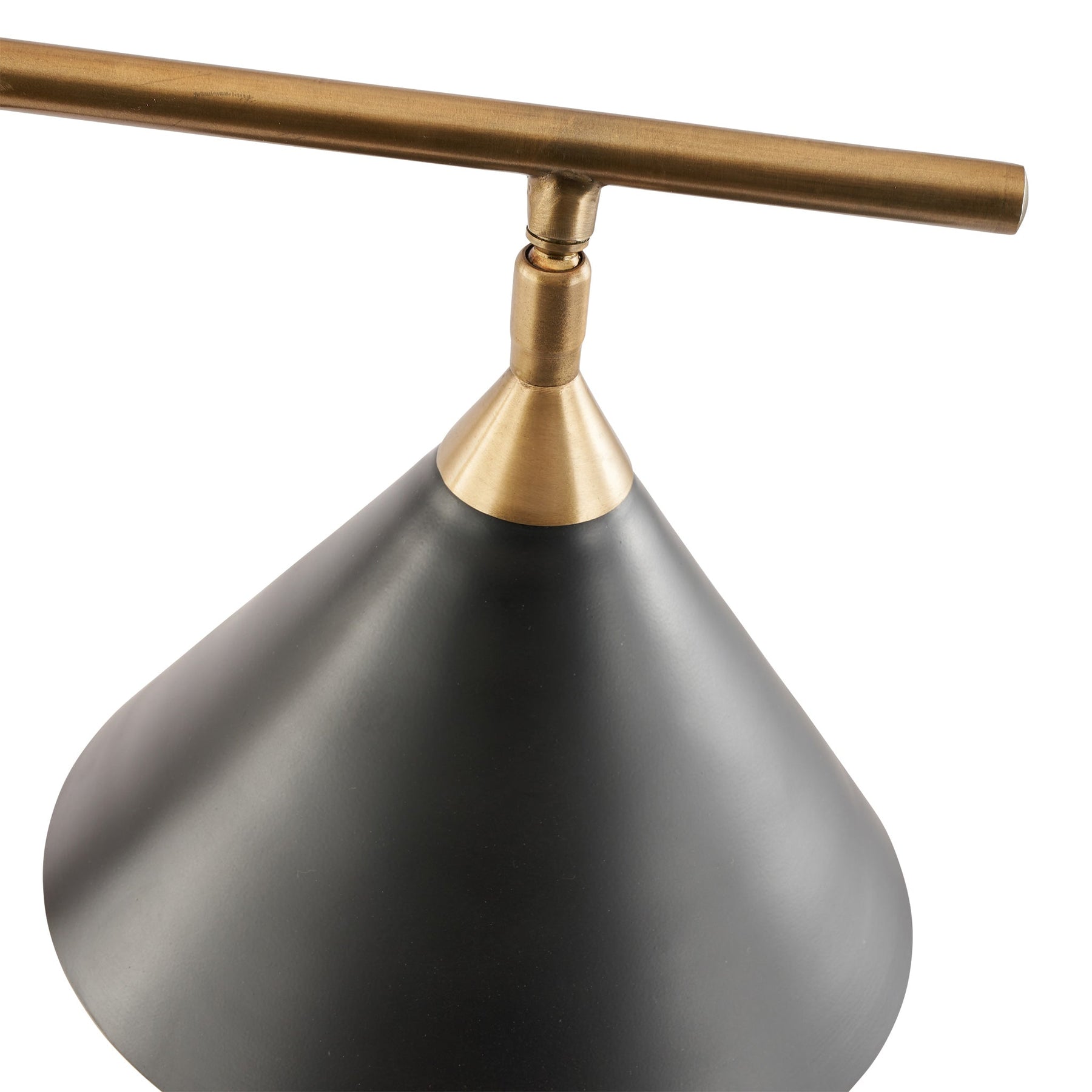 Zeta Matt Black and Antique Brass Table Lamp