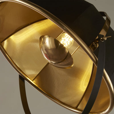 Elstree and Gold Metal Tripod Floor Lamp