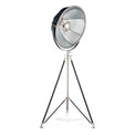 Elstree Black and Silver Metal Tripod Floor Lamp from Roseland