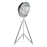 Elstree Black and Silver Metal Tripod Floor Lamp from Roseland