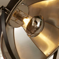 Elstree Black and Silver Metal Tripod Floor Lamp close up