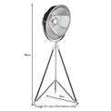 Elstree Black and Silver Metal Tripod Floor Lamp dimensions