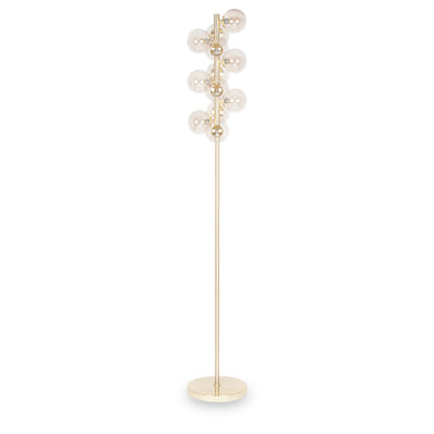 Vecchio Lustre Glass Orb and Gold Floor Lamp