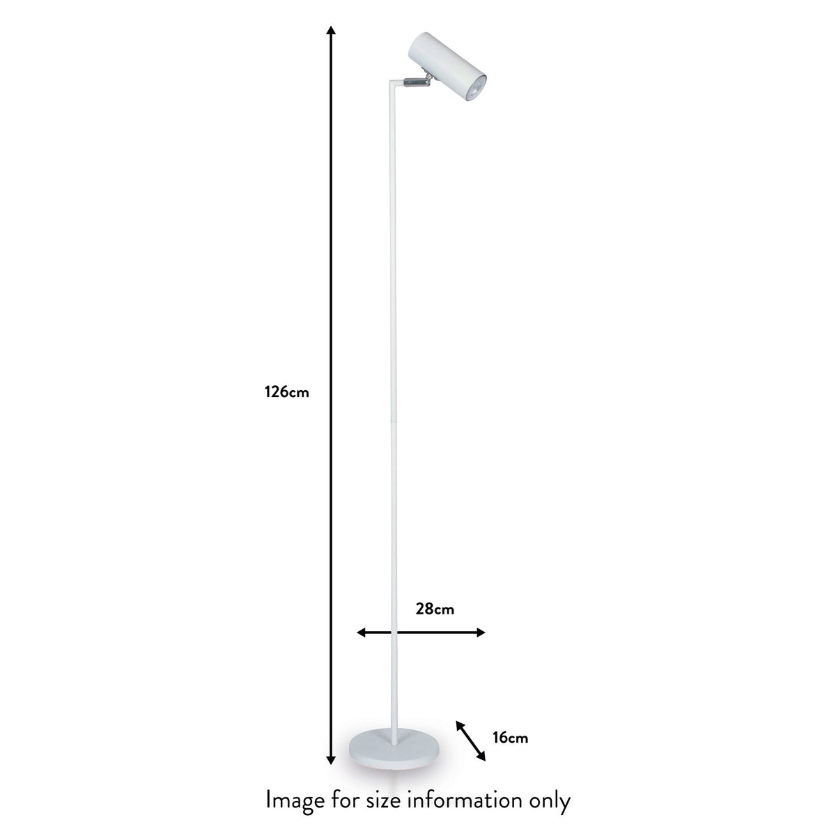 Arris White Adjustable Task Floor Lamp dimensions