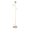 Asterope White Orb and Gold Metal Floor Lamp