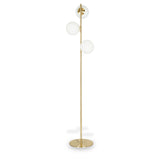 Asterope White Orb and Gold Metal Floor Lamp
