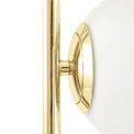 Asterope White Orb and Gold Metal Floor Lamp