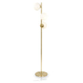 Asterope White Orb and Gold Metal Floor Lamp