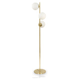 Asterope White Orb and Gold Metal Floor Lamp