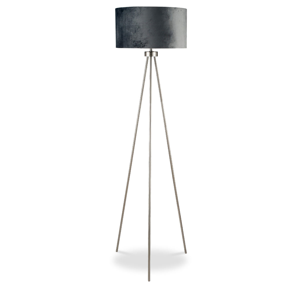 Houston Brushed Silver Tripod Floor Lamp from Roseland