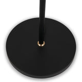 Blair Smoked Glass Ball and Black Metal Floor Lamp