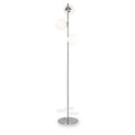 Asterope White Orb and Chrome Floor Lamp