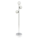 Asterope White Orb and Chrome Floor Lamp