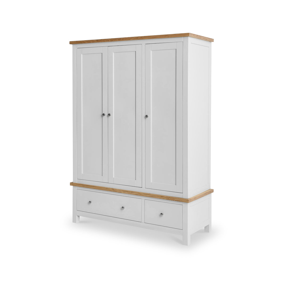 Farrow Grey Triple Wardrobe with Storage Drawers