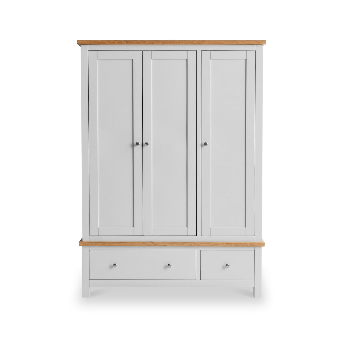 Farrow Grey 3 Door  Wardrobe with Storage Drawers