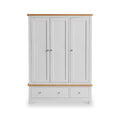 Farrow Grey 3 Door  Wardrobe with Storage Drawers