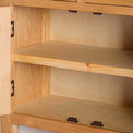 Surrey Oak Mini Sideboard - Close up of Inside Cupboard and shelf