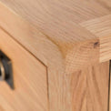 Surrey Oak Mini Sideboard - Close up of Oak Top Corner