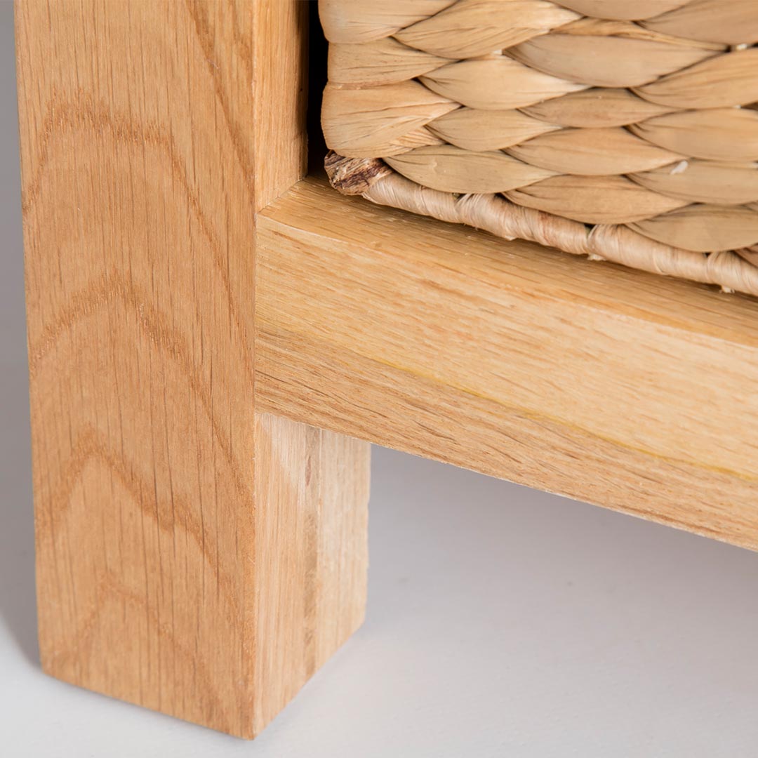 London Oak Tallboy with Baskets