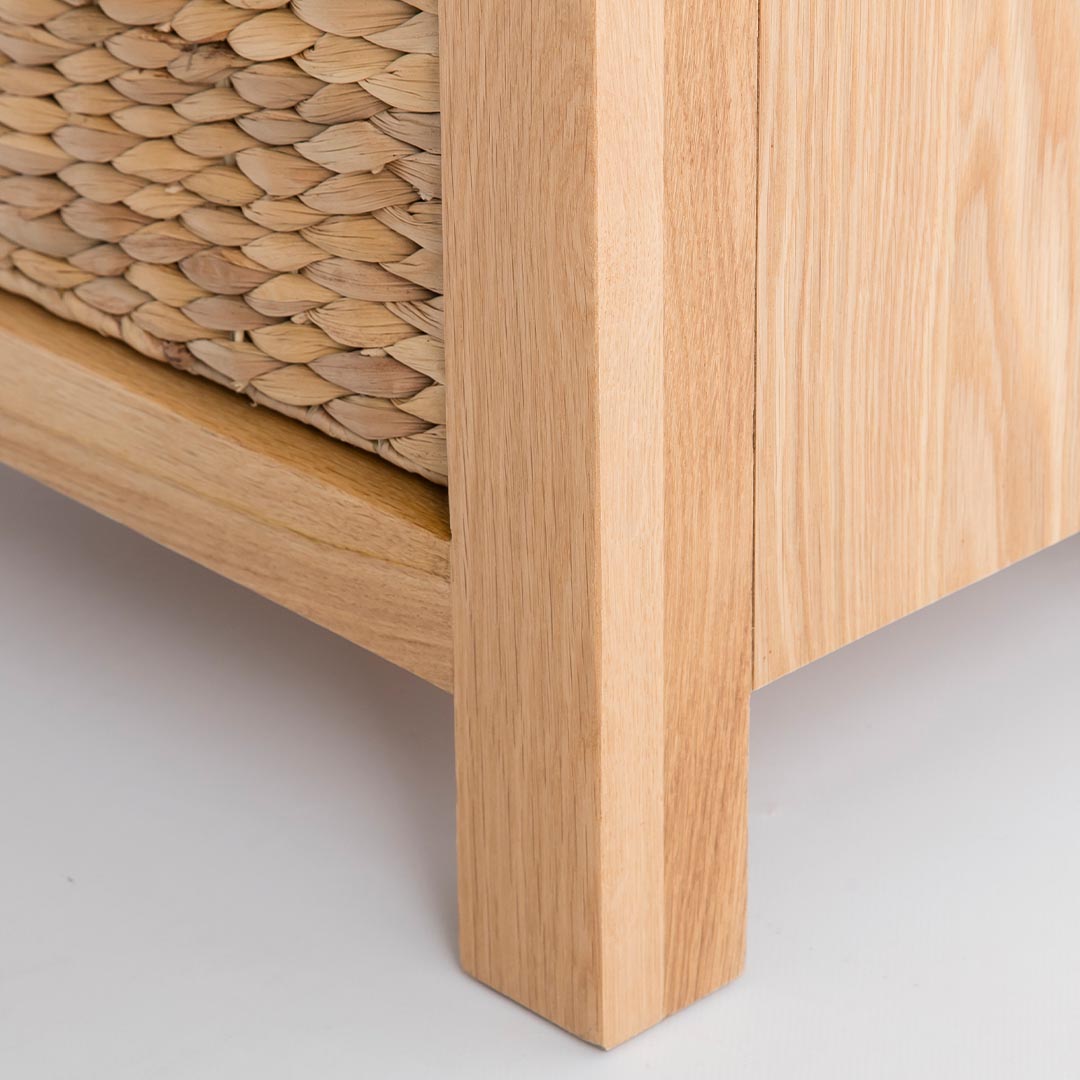 London Oak Tallboy with Baskets