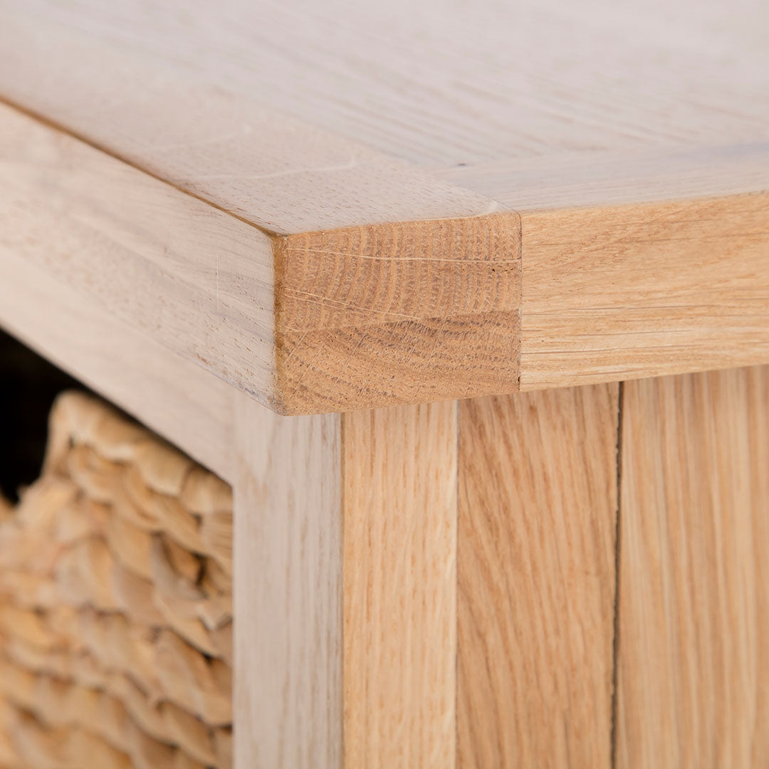 London Oak Tallboy with Baskets