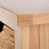 London Oak Tallboy with Baskets
