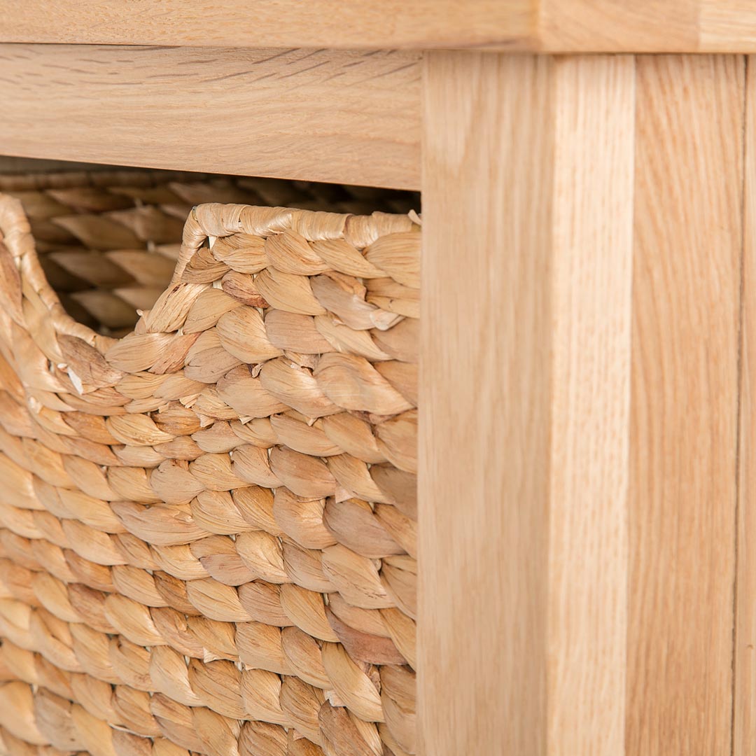 London Oak Tallboy with Baskets