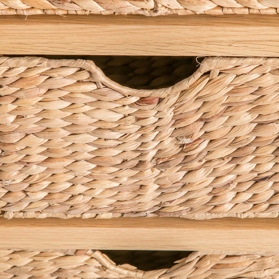 London Oak Tallboy with Baskets