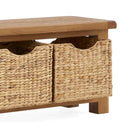 Zelah Oak Bench with Baskets