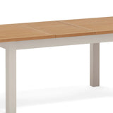 close up of extended section on the Dorset Stone Grey Small Extending Dining Table