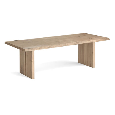 Oak Mill 240cm Dining Table - Wood Base - White Oil