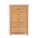 London Oak 5 Drawer Chest by Roseland Furniture