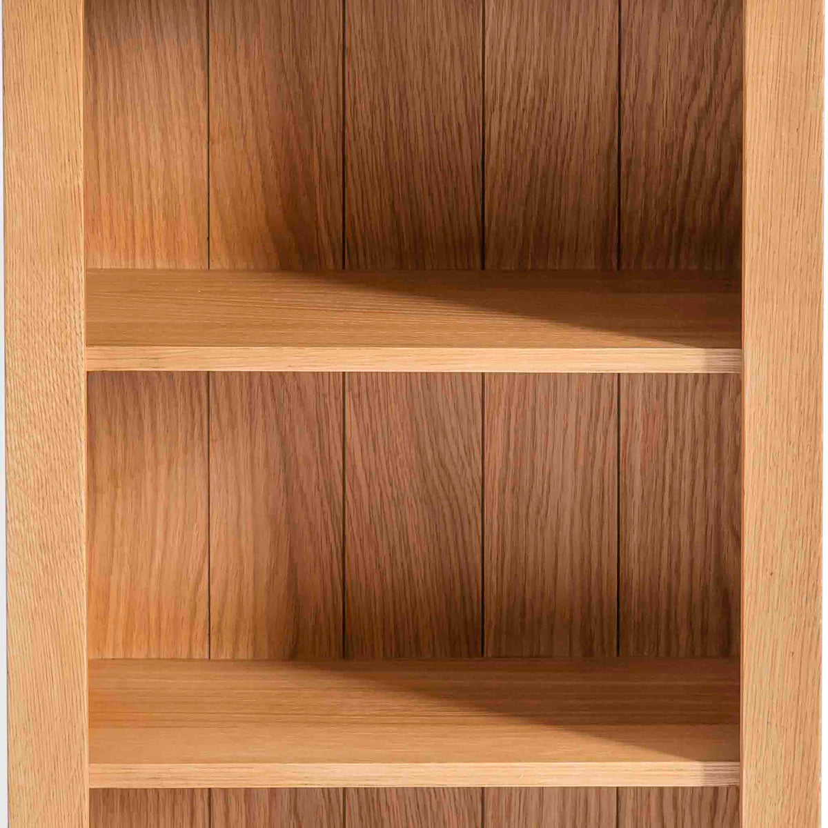 Surrey Oak Mini Bookcase - Close up of shelves