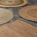 Woven Light Brown Water Hyacinth Rectangular Rug