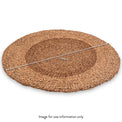 Woven Light Brown Water Hyacinth Round Rug dimensions