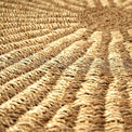 Woven Seagrass and Palm Leaf Round Rug