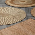 Woven Seagrass and Palm Leaf Round Rug