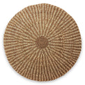 Woven Seagrass and Palm Leaf Round Rug
