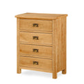 Lanner Oak 4 Drawer Chest by Roseland Furniture