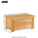 Lanner Oak Blanket Box - Size Guide