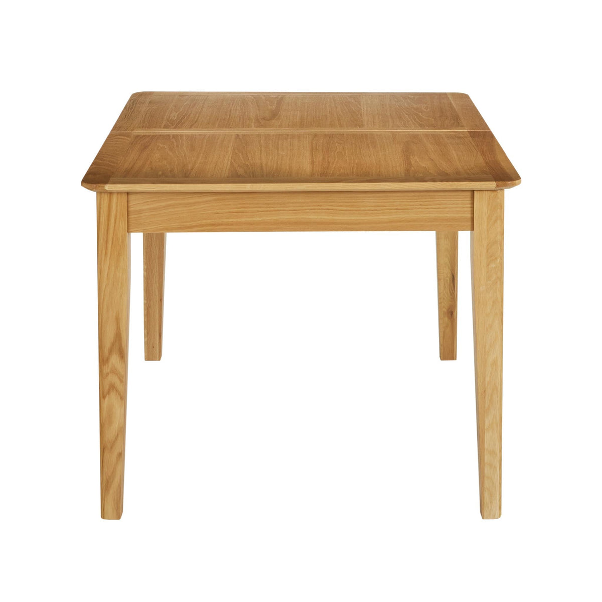 Alba Oak 120-160cm Extending Table - end view