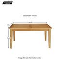 Alba Oak Extending Table - Size guide of table when closed