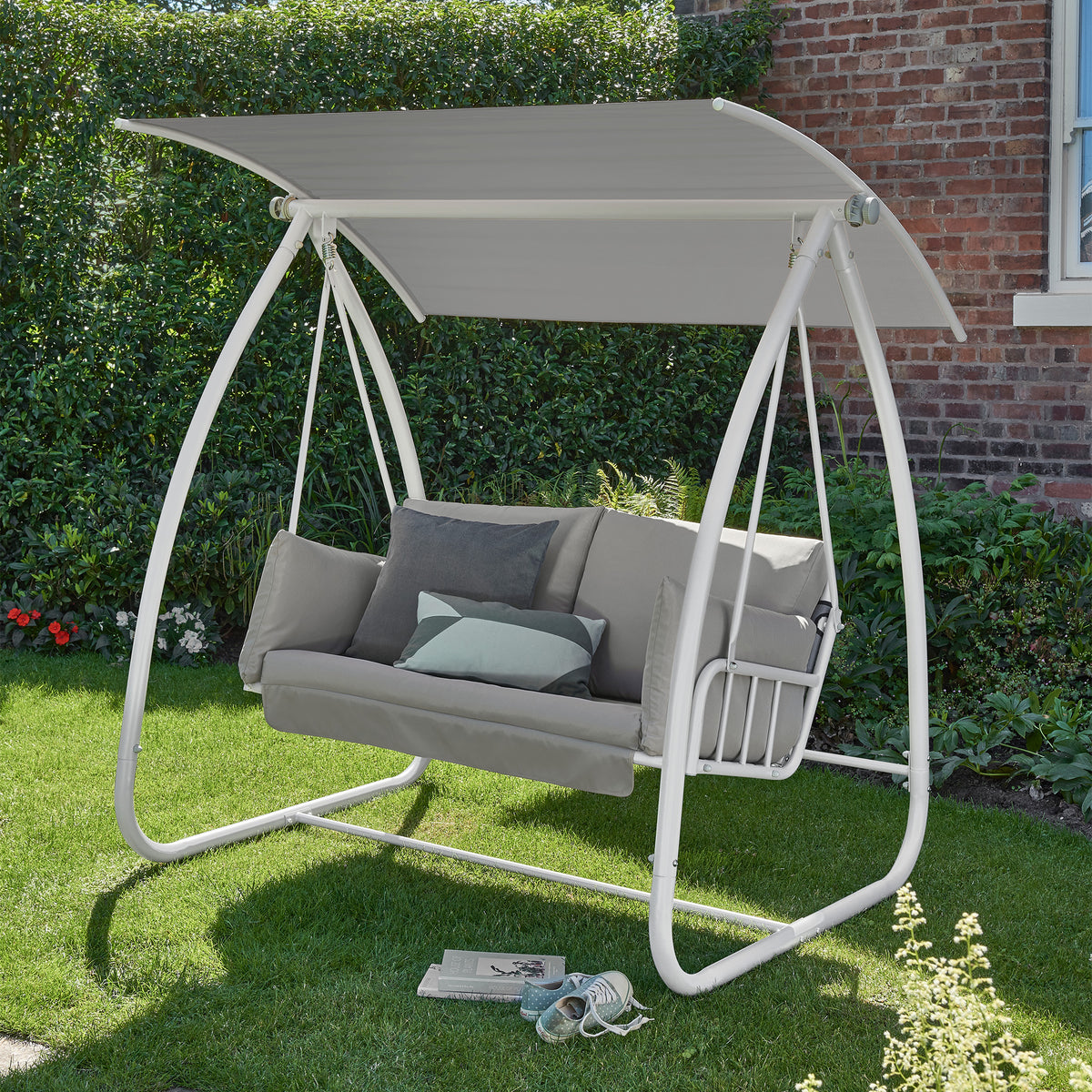 Newmarket 2 Person White Swing Seat