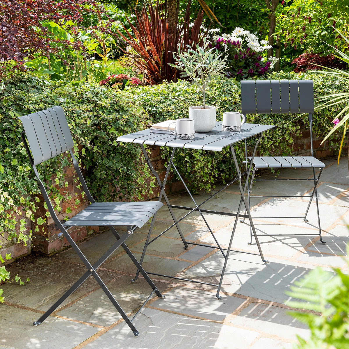Courtyard Dark Grey Bistro Set