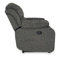 Anton Charcoal Zonica Leather Reclining 3 Seater Sofa
