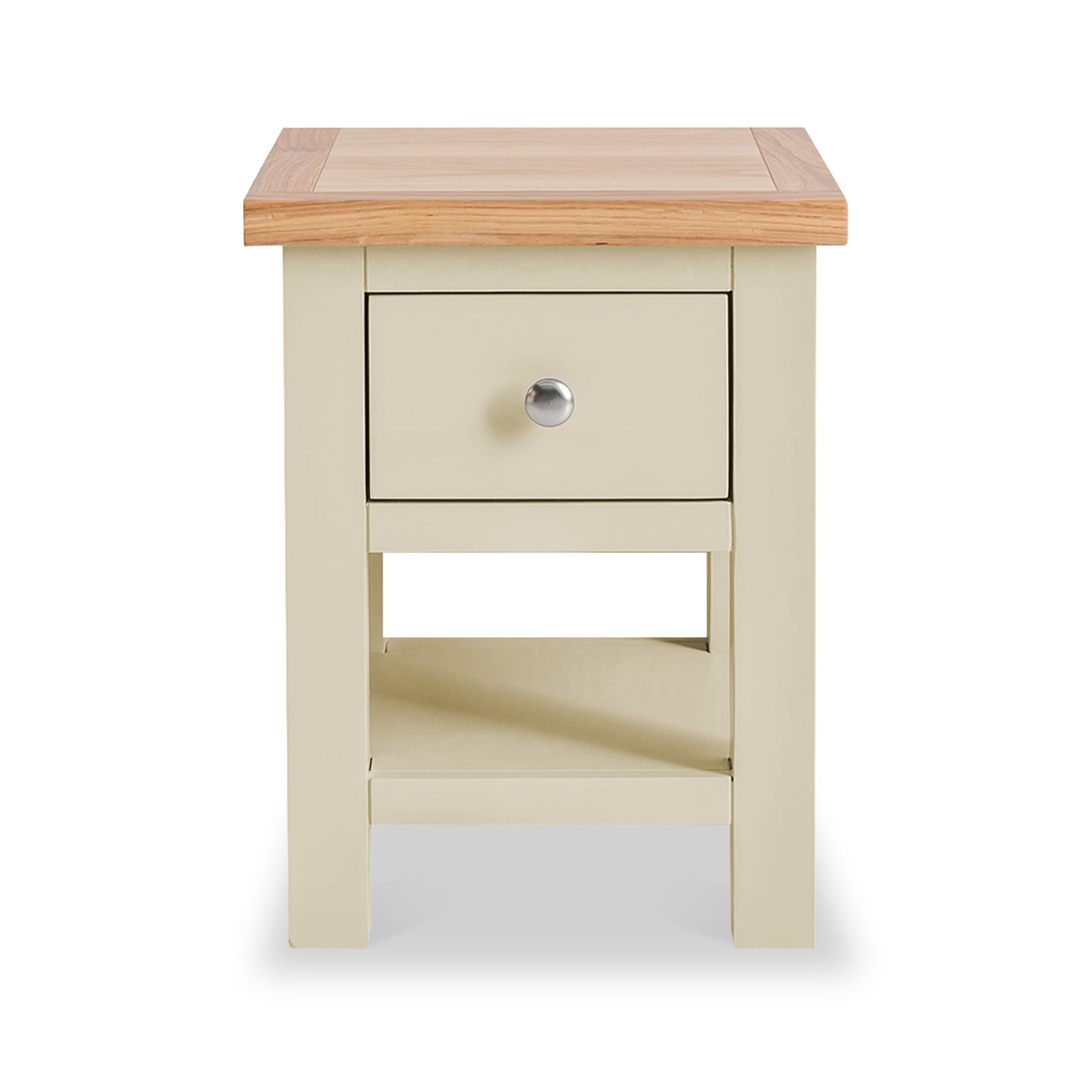 Farrow Grey Side Lamp Table with Storage Drawer