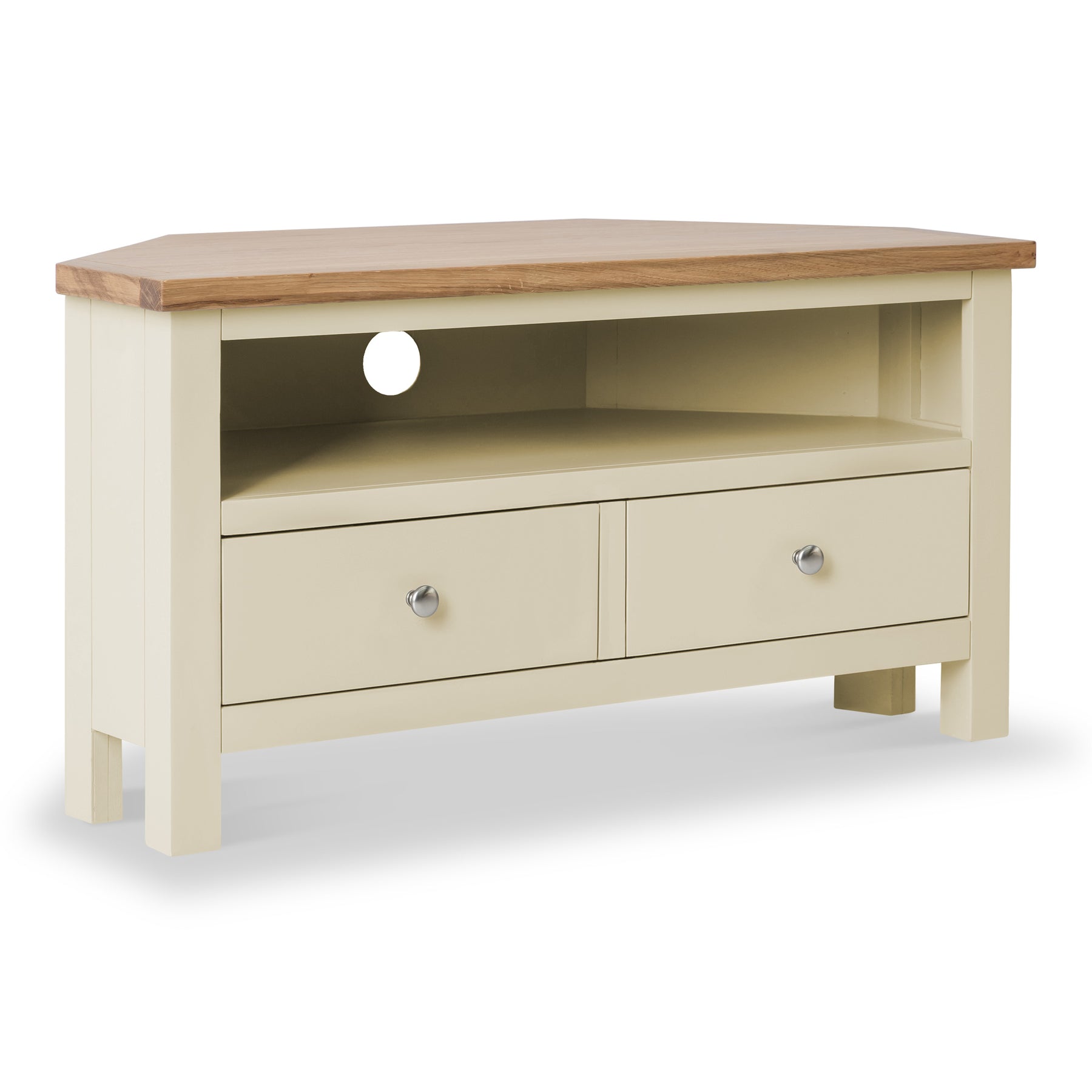 Farrow Cream Corner TV Stand by Roseland Furniture - Angle View