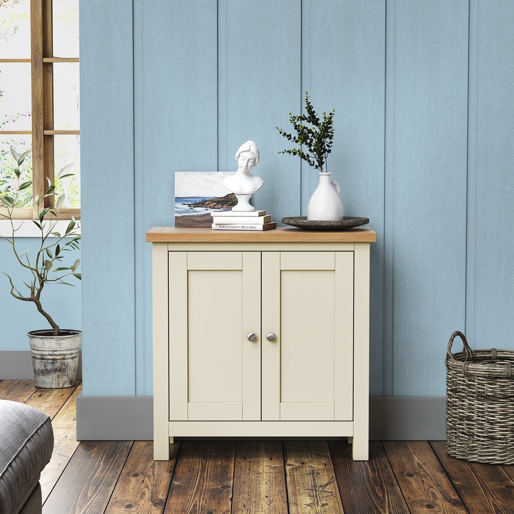 Farrow Cream Cupboard from Roseland Furniture - lifestyle Shot