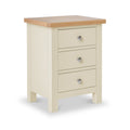 Farrow Cream Bedside Table from Roseland Furniture - angle view